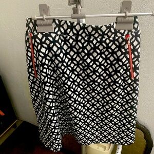 Le Lis Black and White Mini Pencil Skirt